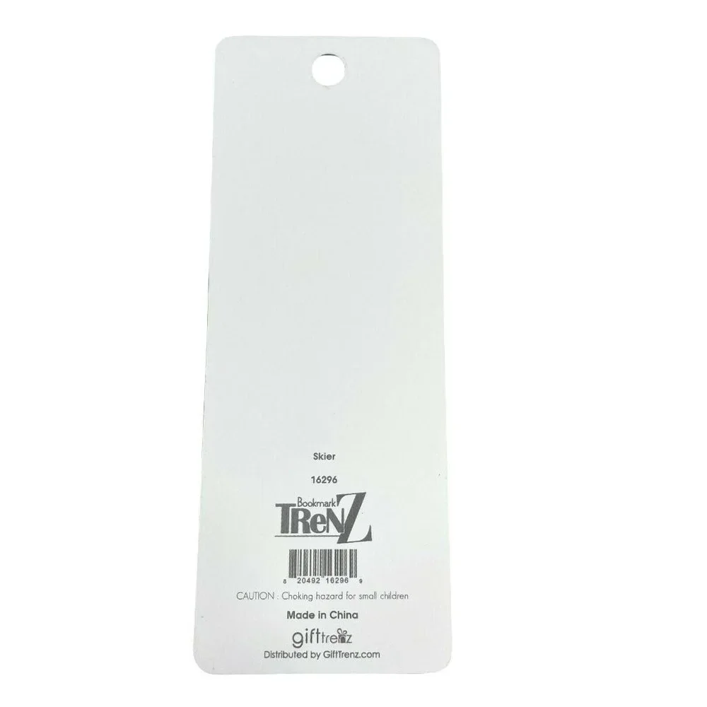 3-D Lenticular Bookmark‎ Skier Skiing Sports Winter Extreme Snow Plastic 3D